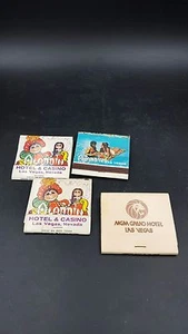 Vintage Lot of 4 Las Vegas Casino Matchbooks Aladdin & MGM 3 Unused - Picture 1 of 7
