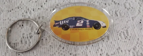 Vintage 1998... Miller Lite Key Chain *Rusty Wallace. Nascar. #2 Cover