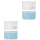  4 Pcs Double Compartment Storage Bag Fridge Organizers Snack Bags Toy Hanging