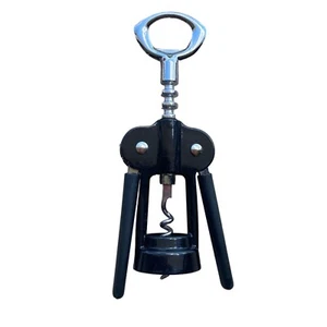 Wing Wine Corkscrew Screw Opener Black & SilverWine Bottle Beer Cap Opener - Picture 1 of 4