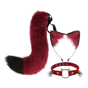 Ears Headband Collar and Tail Set Hairband Decorative Cat Cosplay for Carnivals - Picture 1 of 32