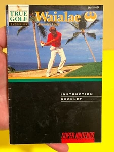 True Golf Waialae Country Club SNES Super Nintendo Manual Instruction ONLY - Picture 1 of 13