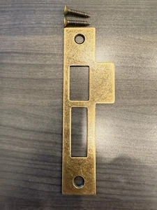 Antik/Vintage Stil Türschließblech, Einsteckschloss, viktorianisch, Messing, 6 Zoll - Bild 1 von 3