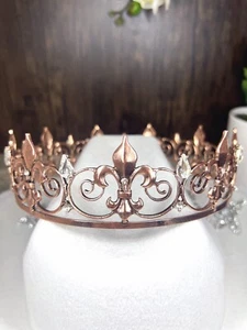 Vintage Royal King Crown for Men, Masquerade Ball, Prom, Birthday, Party Crown - Picture 1 of 6