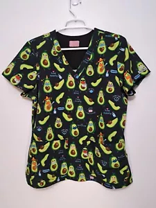 Ava Therese Avocado Mask Scrub Top Women size L Black Green. - Picture 1 of 6