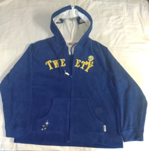 Vintage Warner Bros. Looney Tunes Navy Blue Girls Missy 12/14 Zippered Hoodie - Picture 1 of 11