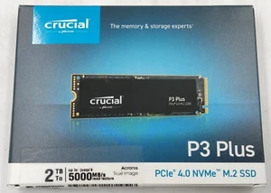 2TB Crucial P3 Plus SSD Heatsink Gen4 NVMe M.2 2280 Solid State Drive - Photo 1/3