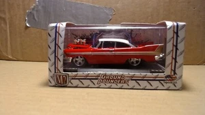 2010 M2 Machines Ground Pounders 1958 Plymouth Fury Red/White 1/64 NOS China - Picture 1 of 6