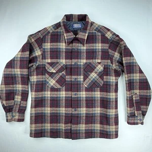 Vintage Mens Pendleton Board Button Up Long sleeve Shirt XL Red Plaid (Flaws) - Picture 1 of 21