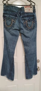 Pantalones de mezclilla True Religion para hombre 32x33 Rainbow Joey Distress azules DE COLECCIÓN HECHOS EN EE. UU.  - Imagen 1 de 9
