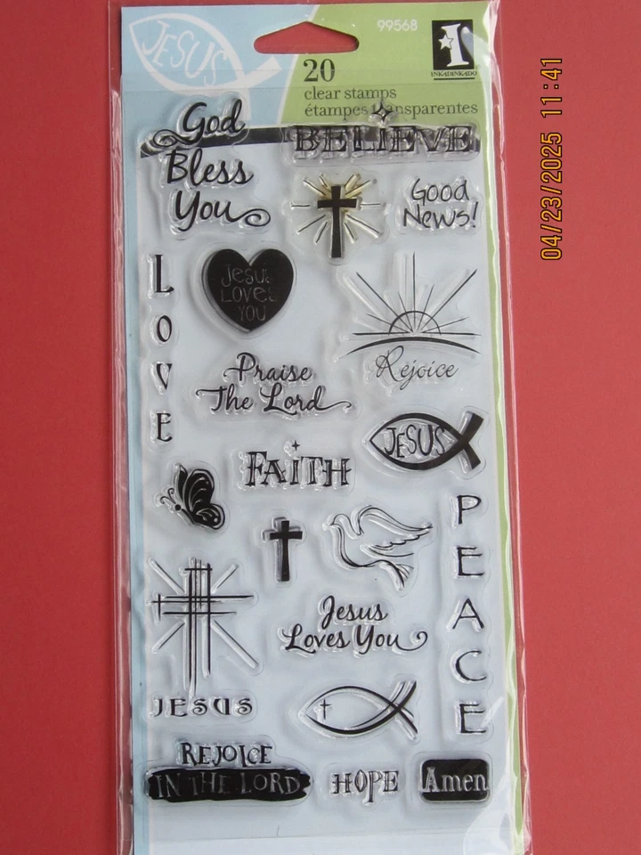 Прозрачные марки Good News God Bless You Jesus Loves You Rejoice Faith инкадинкадо - Изображение 1 из 1