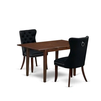 3 Piece Kitchen Set Consists of a Rectangle Dining Table with Butterfly Leaf - Image 1 of 4