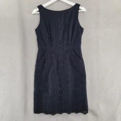 Vestido Milly Of New York Mujer 2 Negro Floral Ojales Funda De Colección Años 90 Dinero Antiguo Foto 1 de 4