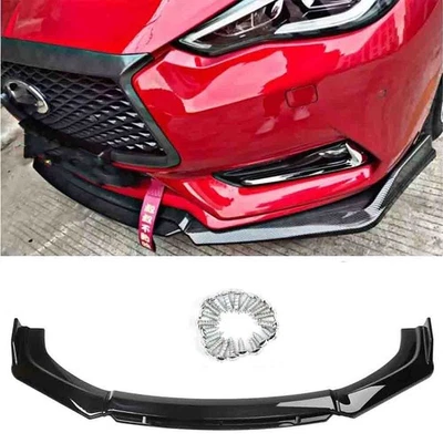 For Infiniti Q50 Q60 Q70 G37 Front Bumper Lip Spoiler Splitter Kit Glossy Black - Imagem 1 de 4