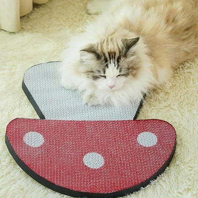 Cat Scratcher Pad Mushroom Shaped Rug Cute Cat Scratcher Cardboard for Kitty - Image 1 of 4