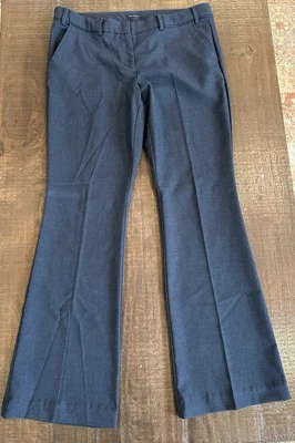 Pantalones de vestir Worthington tiro bajo calce ajustado talla 12 azul marino cambray corte bota Foto 1 de 4