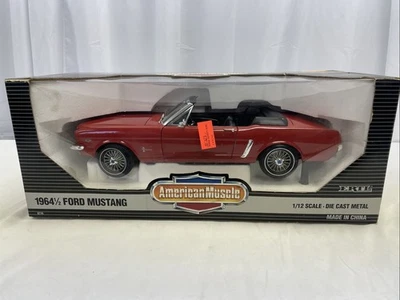 1:12 SCALE 1964 1/2 FORD MUSTANG CONVERTIBLE.ERTL AMERICAN MUSCLE. Red Die Cast. - Image 1 of 4