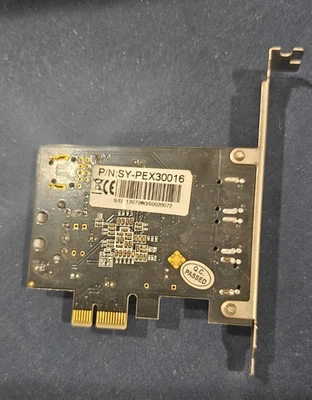 SYBA SY-PEX30016 3 Port IEEE 1394 Firewire 2x 1394B & 1x 1394A PCIe 1.1 x1 Card - Image 1 of 3