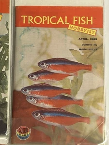 Tropical Fish Hobbyist 1963 Lot of 7 Vintage Aquarium Magazines Color Covers  - Imagen 1 de 8
