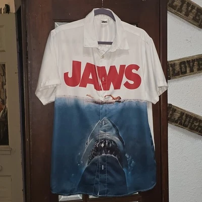 Jaws L Button-Up Shirt EUC - Image 1 of 3