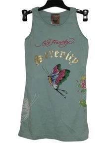 Ed Hardy Kids Longline Tank Top Size 8 "Serenity" Y2K Retro NEW with TAGS - Picture 1 of 6