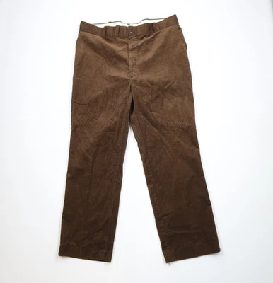 Vintage 60s 70s Big Mac Mens 42x32 Faded Wide Leg Corduroy Chino Pants Brown USA - Image 1 of 4
