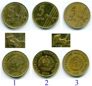Uzbekistan 5 Sum 2001, All 3 Varieties Complete and Reduced Map & Converged date - Picture 1 of 1