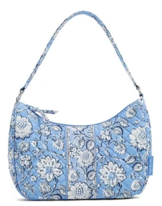 Vera Bradley - Frannie - Bolso Bandolera Media Luna - Azul Jardín Dulce - Nuevo con Etiquetas - Imagen 1 de 9