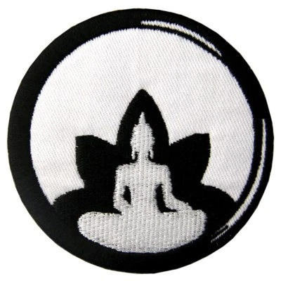Embroidered Patches Iron Sew On transfers Applique Badges Emblem Buddha Buddhism - Image 1 of 4
