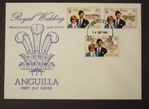 Anguilla 1981 königliche Hochzeit FDC erster Tag Cover Charles Diana - Bild 1 von 1