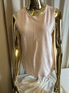 L.L. Bean Super Soft Pink Supima Cotton Crew Neck Tank Top Size Medium - Regular - Picture 1 of 5