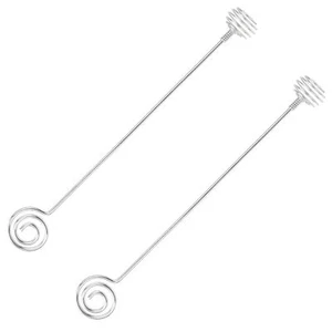 2 Piezas Palitos de Café Cómodos Espirales Elásticos Swizzle Sticks Cuchara Suministro - Imagen 1 de 24