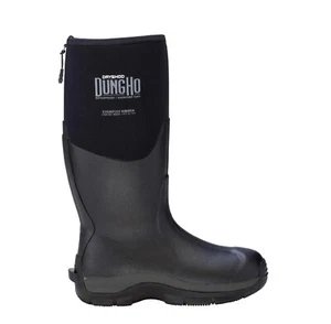 Dryshod Talla 14 Hombres Dungho Hi Bota de Trabajo Resistente a Químicos NEGRO/GRIS DNG-MH-BK - Imagen 1 de 7