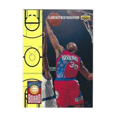 1993-94 Upper Deck Executive Board - Clarence Weatherspoon, 76ers Card #427 - Image 1 of 2