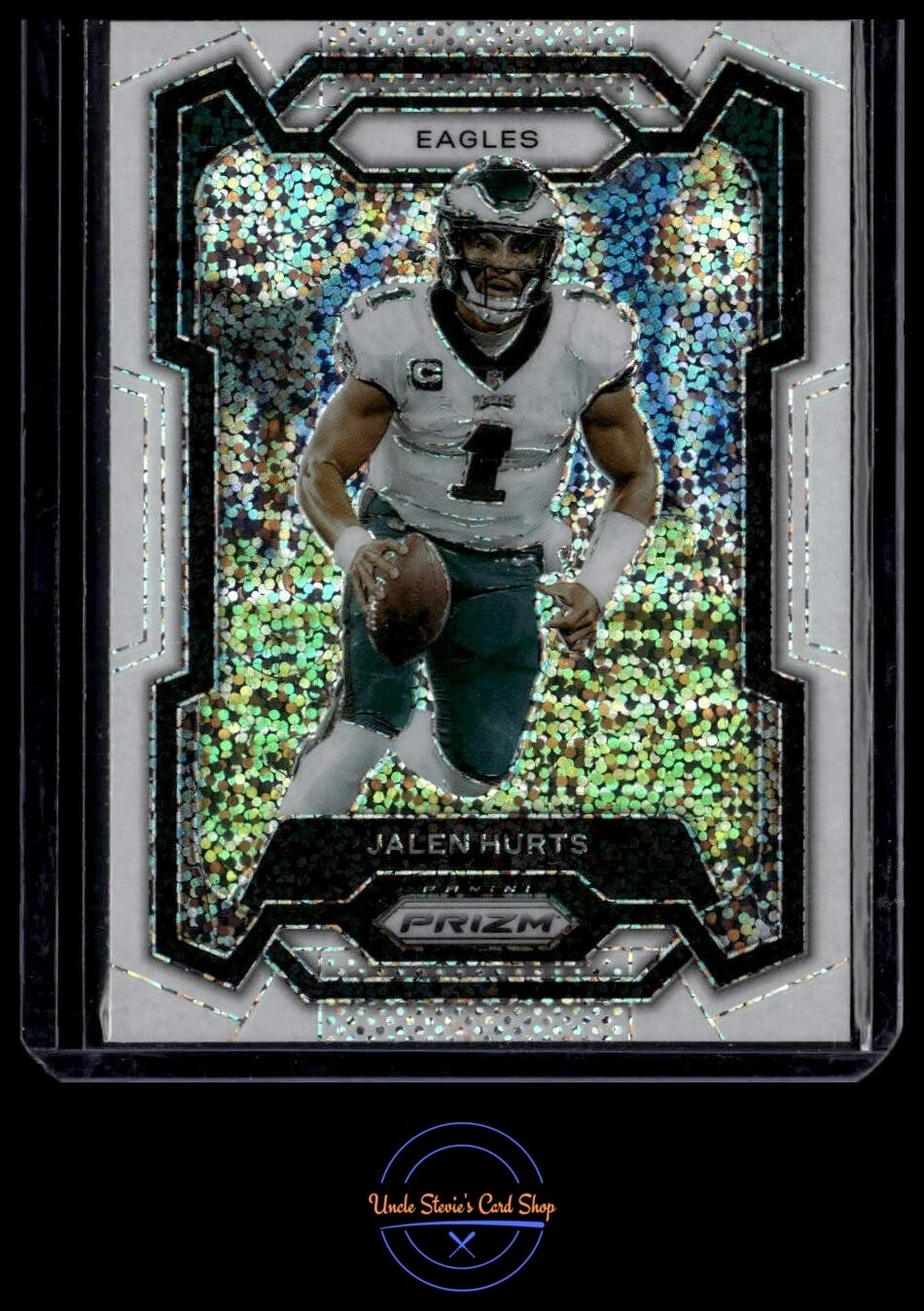 2023 Panini Prizm #244 Jalen Hurts White Sparkle