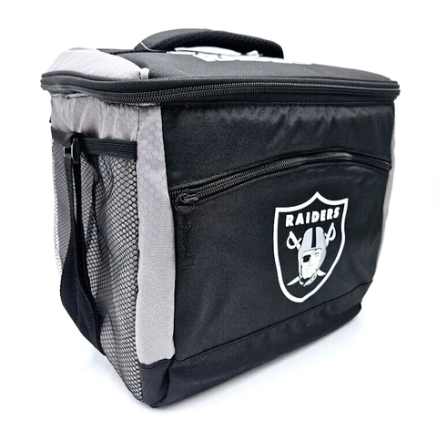 Raiders Las Vegas NFL Insulated Zipper Lunch Box Cooler Bag Tote NWT Cover