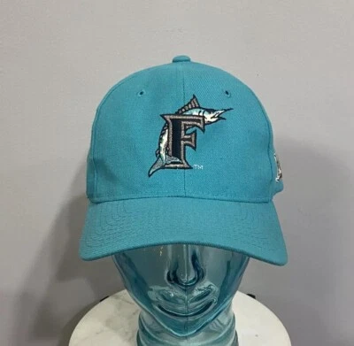 Vintage Florida Marlins Starter Embroidered Teal Hat Cap StarFit 7.0 - 7-3/4 - Image 1 of 4