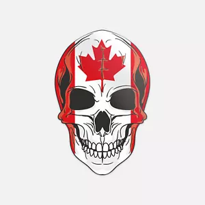 Calcomanía de vinilo Skull Flag de Canadá - Imagen 1 de 1