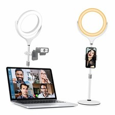 New listing
8" Desk Ring Light with Stand for Laptop Computer Zoom Call Video White