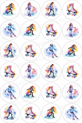 Eiskunstlauf Tortenbild Muffinaufleger Party Deko Cupcake Geburtstag neu essbar - Bild 1 von 4