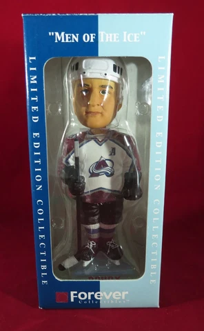Forever COLORADO AVALANCHE 'Men of the Ice' CHRIS DRURY Bobblehead New w/ Box Cover