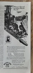 1927 Nicholson Files Tool teniente Walter Hinton militar anuncio original vintage - Imagen 1 de 1