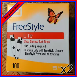 New Sealed 200 FreeStyle Lite Test Strips Exp: 09/30/2026 Two Boxes - Picture 1 of 1