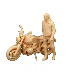 1:64 1:43 Handsome Motorcycle Rider Miniature Figure Toys For Cars Vehicles - Picture 1 of 1