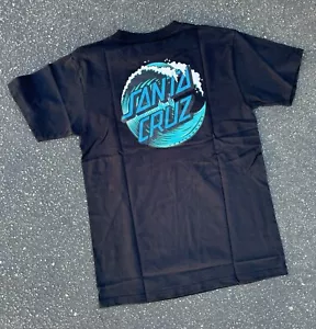 T-Shirt Santa Cruz Wave klassisch gepunktet T-Shirt Skateboard schwarz neu Größe MEDIUM - Bild 1 von 3