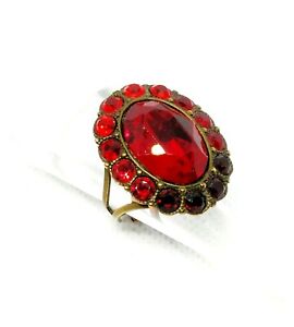 Lovely Michal Negrin  Crystal Red Ring One Size.