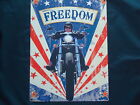 Motor Bike Picture Plaque Metal Sign Freedom U S A Flag -Motor Car-Tin Steel