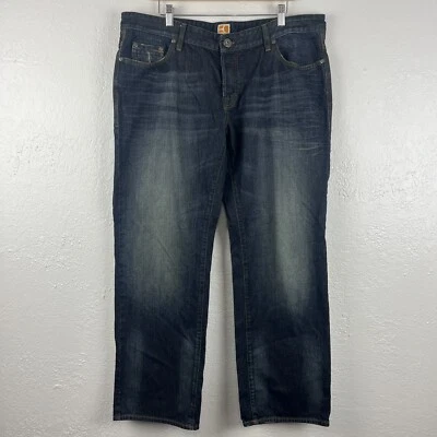 Мужские джинсы Hugo Boss Orange Label 40x32 синие BO2 прямые на пуговицах джинсовая ткань базовые - Изображение 1 из 4