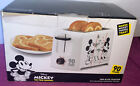 Mickey Mouse Deco Toaster 90 Year White & Black Imprint Two Slice Disney NEW