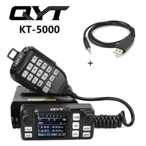 KT-5000 25W Dual Band Mini Mobile Radio Detachable Front Panel & Program Cable - Picture 1 of 9